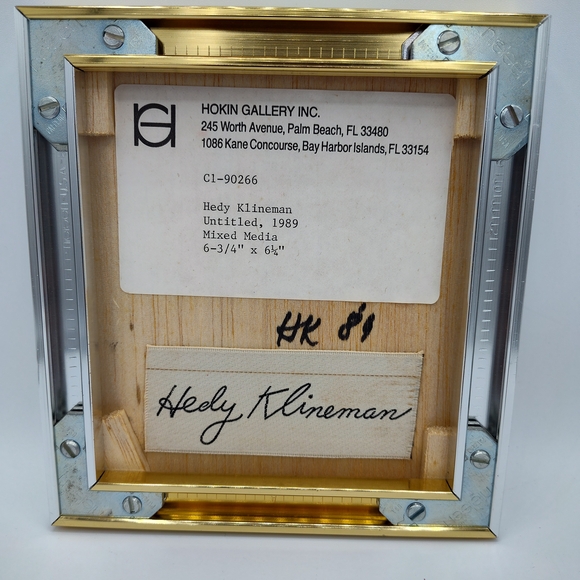 Hedy Klineman 1989 Mixed Media Warhol Sotheby’s Auction Signed Framed - Picture 2 of 2